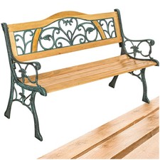 WOODEN GARDEN BENCH SEAT WITH