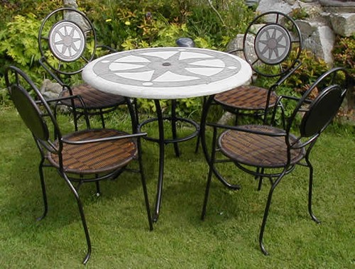 Wrought iron garden patio - iron,