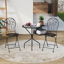 Garden Mosaic Bistro Set Black