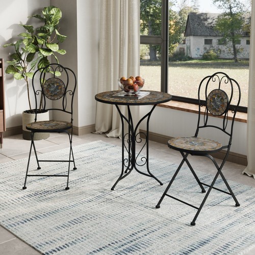 Bistro table quilt star mosaic - table,