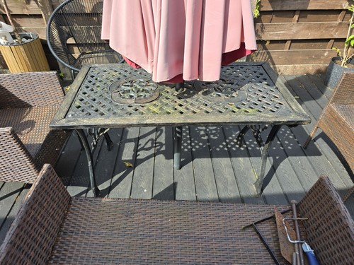 Cast iron garden furniture set - iron,